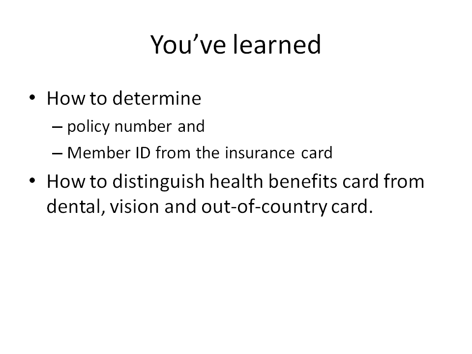 is the insurance policy number the group number or id number